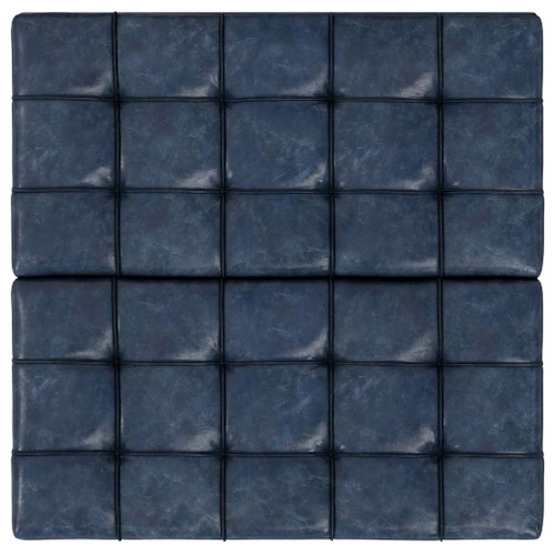 Harrison - Small Square Coffee Table Storage Ottoman - Blue