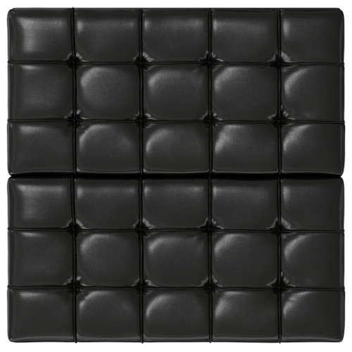 Harrison - Small Square Coffee Table Storage Ottoman - Black