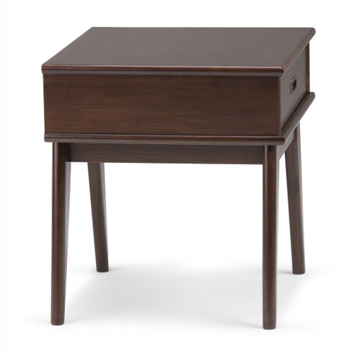 Draper - Mid Century End Table - Medium Auburn Brown