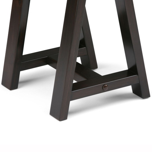Sawhorse - Console Sofa Table - Dark Chestnut Brown