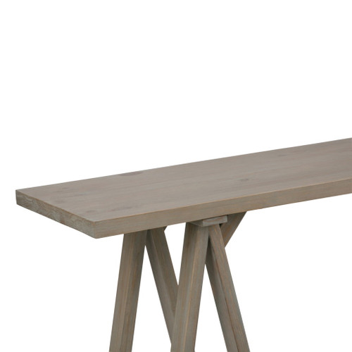 Sawhorse - Console Sofa Table - Distressed Gray