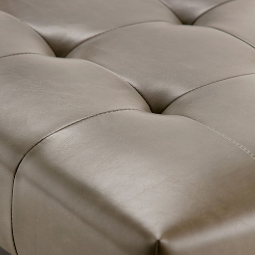 Draper - Mid Century Tufted Ottoman Bench - Ash Blonde