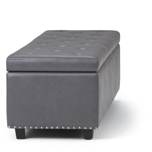 Hamilton - Storage Ottoman - Stone Gray