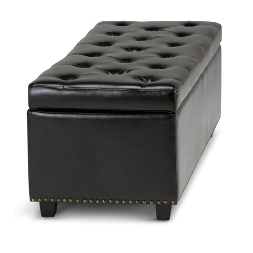 Hamilton - Storage Ottoman - Midnight Black