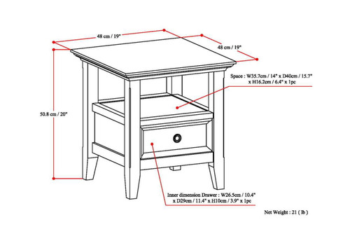 Amherst - End Table - Black