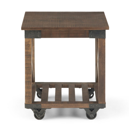 Harding - End Table - Distressed Dark Brown