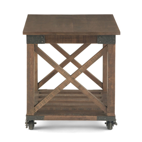 Harding - End Table - Distressed Dark Brown