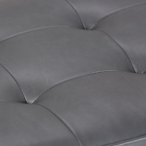 Cosmopolitan - Storage Ottoman Bench With Open Bottom - Stone Gray