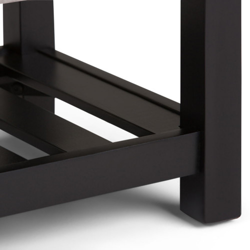 Cosmopolitan - Storage Ottoman Bench With Open Bottom - Cloud Gray