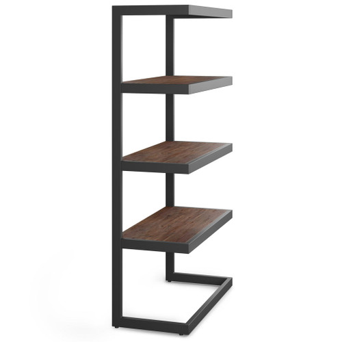 Erina - Bookcase - Distressed Charcoal Brown