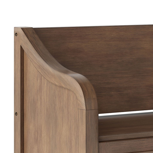 Connaught - Entryway Storage Bench - Rustic Natural Aged Brown