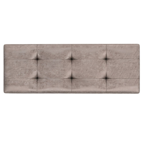 Shay - Mid Century Rectangular Storage Ottoman - Gray