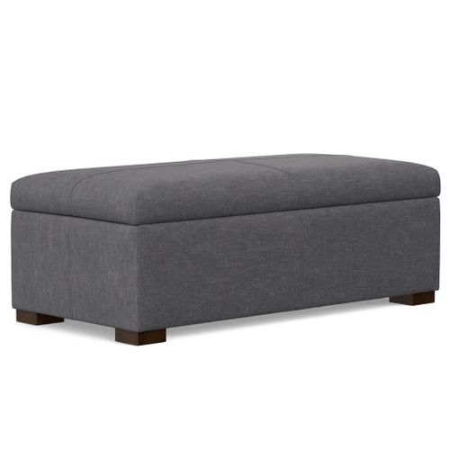 Gabbie - Rectangular Storage Ottoman - Gray