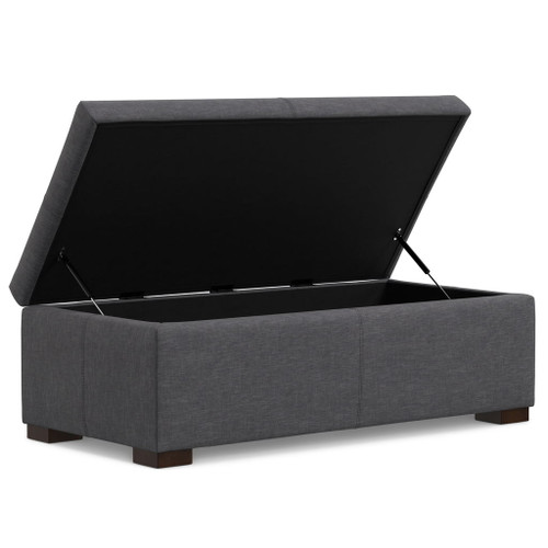 Gabbie - Rectangular Storage Ottoman - Gray