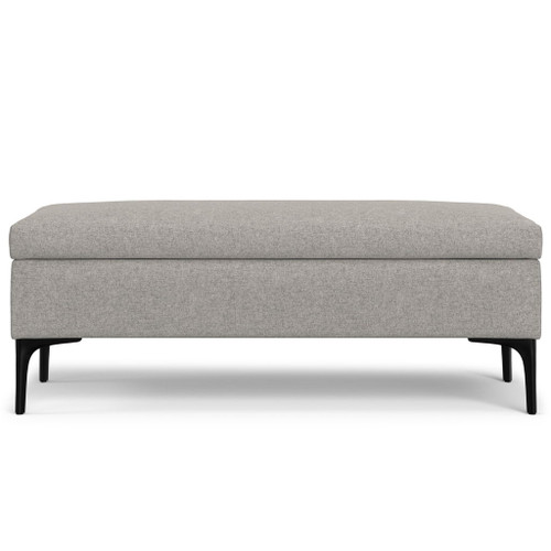 Rebecca - Large Coffee Table Storage Ottoman With Lift Up Lid - Gray