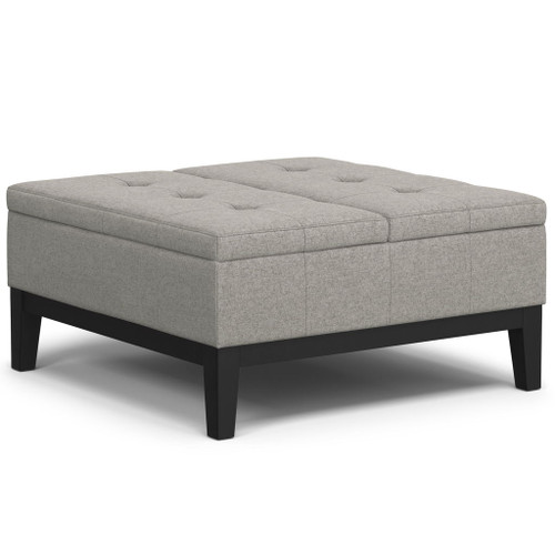Dover - Multifunctional Lift Top Coffee Table Storage Ottoman - Gray