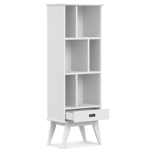 Draper - Mid Century Bookcase And Storage Unit - White