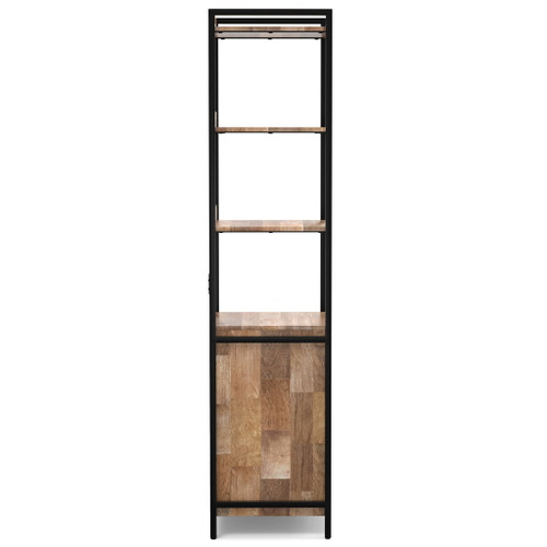 Kelsey - Narrow Bookshelf With Cabinet - Natural