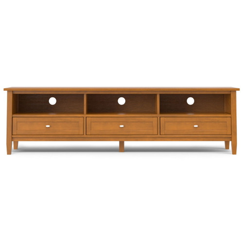 Warm Shaker - Low TV Media Stand - Light Brown