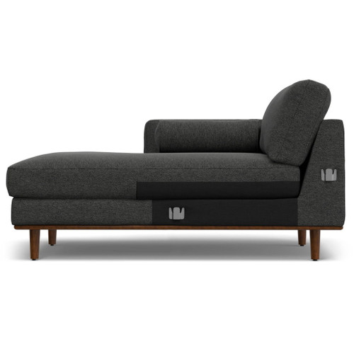 Morrison - Left Sectional Sofa - Charcoal Gray
