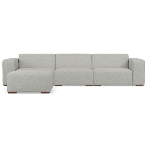 Rex - 3 Seater Sofa And Ottoman - Gray