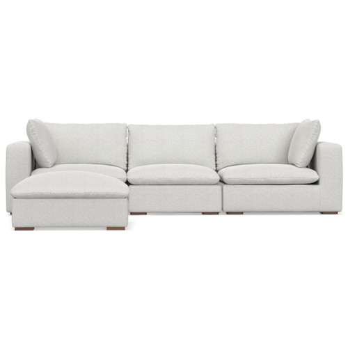 Jasmine - 3 Seater Sofa And Ottoman - Gray