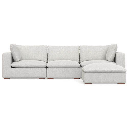 Jasmine - 3 Seater Sofa And Ottoman - Gray