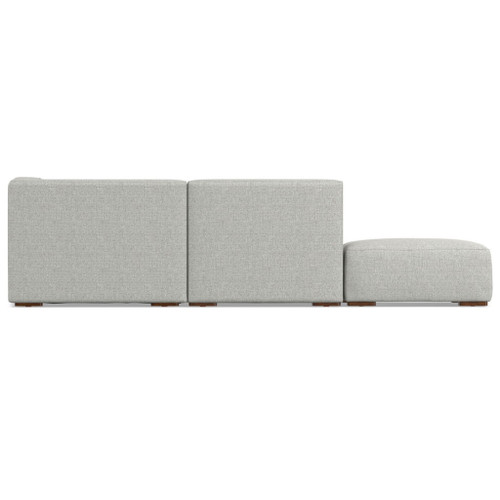 Rex - Left Sectional Sofa And Ottoman - Gray