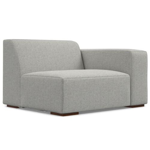 Rex - Left Sectional Sofa And Ottoman - Gray