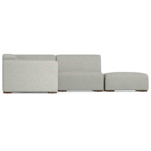 Rex - Right Sectional Sofa And Ottoman - Gray
