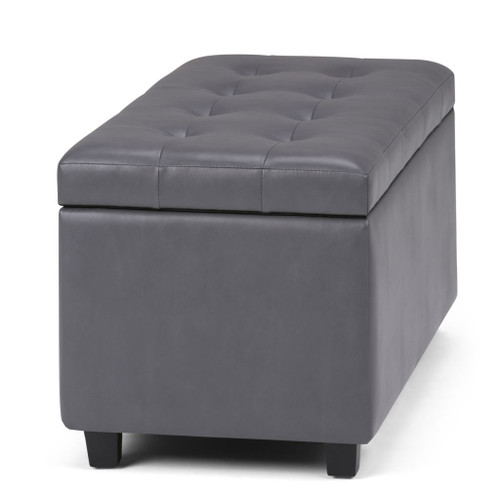 Cosmopolitan - Storage Ottoman - Stone Gray