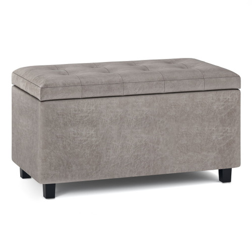 Cosmopolitan - Storage Ottoman - Distressed Gray Taupe
