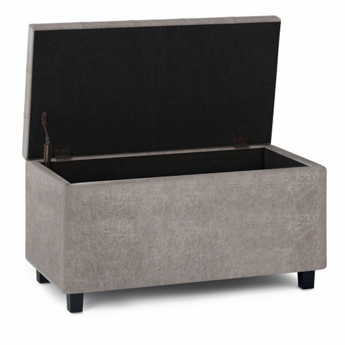 Cosmopolitan - Storage Ottoman - Distressed Gray Taupe