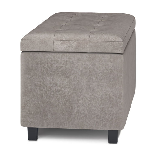 Cosmopolitan - Storage Ottoman - Distressed Gray Taupe