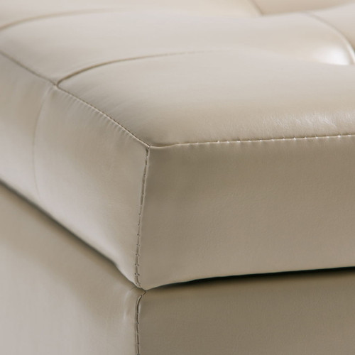 Cosmopolitan - Storage Ottoman - Satin Cream