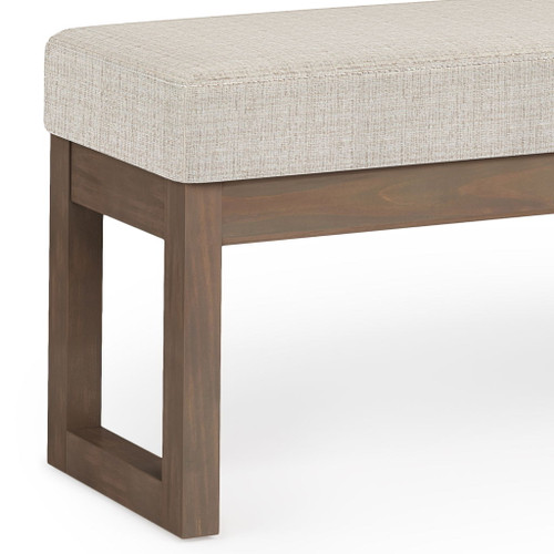Milltown - Large Ottoman Bench - Platinum