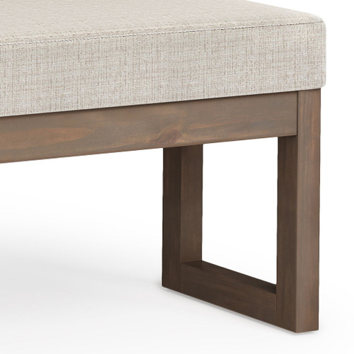 Milltown - Large Ottoman Bench - Platinum