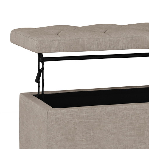 Hamilton - Lift Top Rectangular Storage Ottoman - Natural