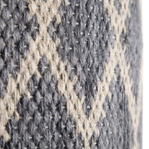 Edgeley - Round Pouf - Gray / Natural