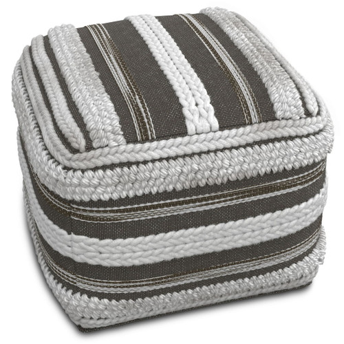 Sommer - Square Pouf - Natural / Taupe Gray