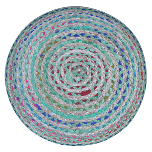 Margo - Round Pouf - Green