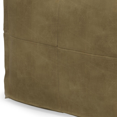 Sheffield - Square Pouf - Distressed Sandcastle
