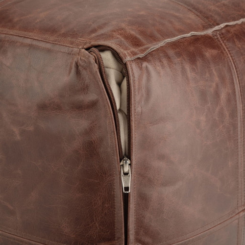Sheffield - Square Pouf - Brown