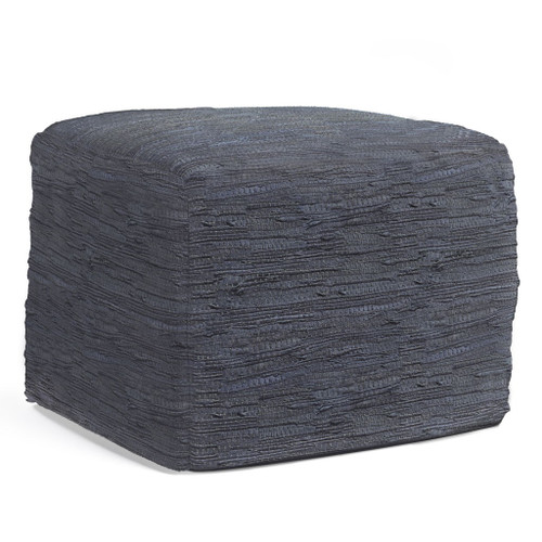 Fredrik - Square Pouf - Dark Blue