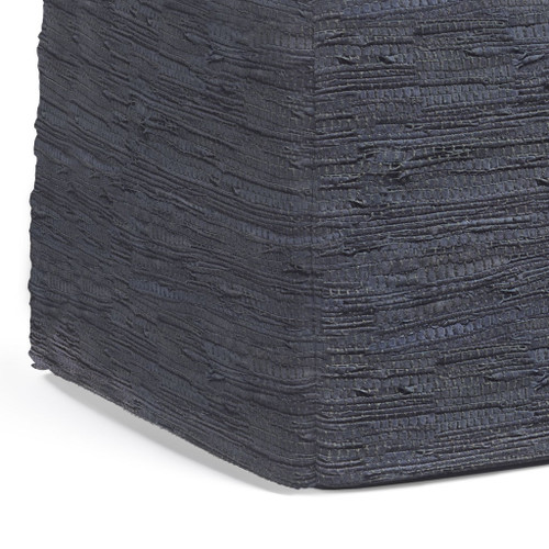 Fredrik - Square Pouf - Dark Blue