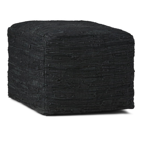Fredrik - Square Pouf - Black