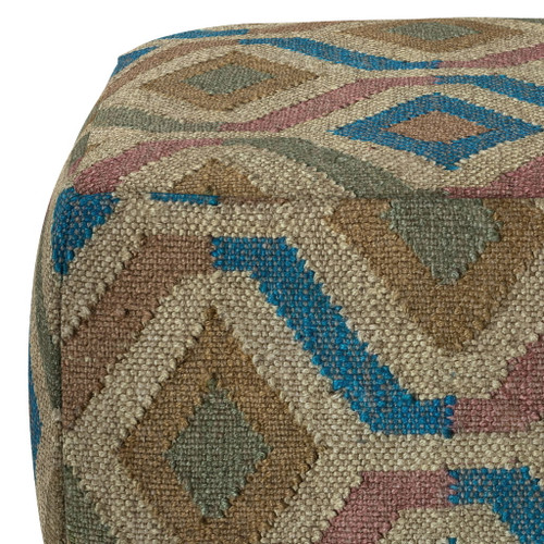 Johanna - Square Pouf - Multicolor - Fabric