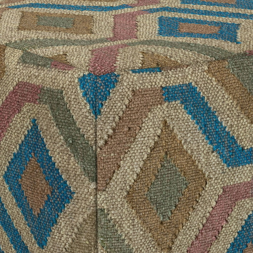 Johanna - Square Pouf - Multicolor - Fabric