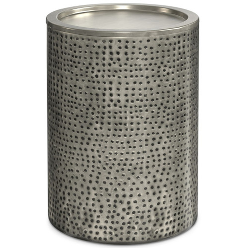 Corbin - Metal Side Table - Hammered Antique Silver