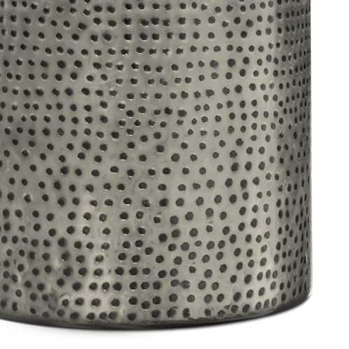 Corbin - Metal Side Table - Hammered Antique Silver